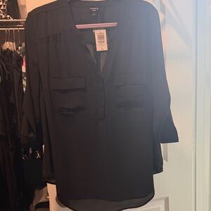 Torrid Black V-Neck Blouse